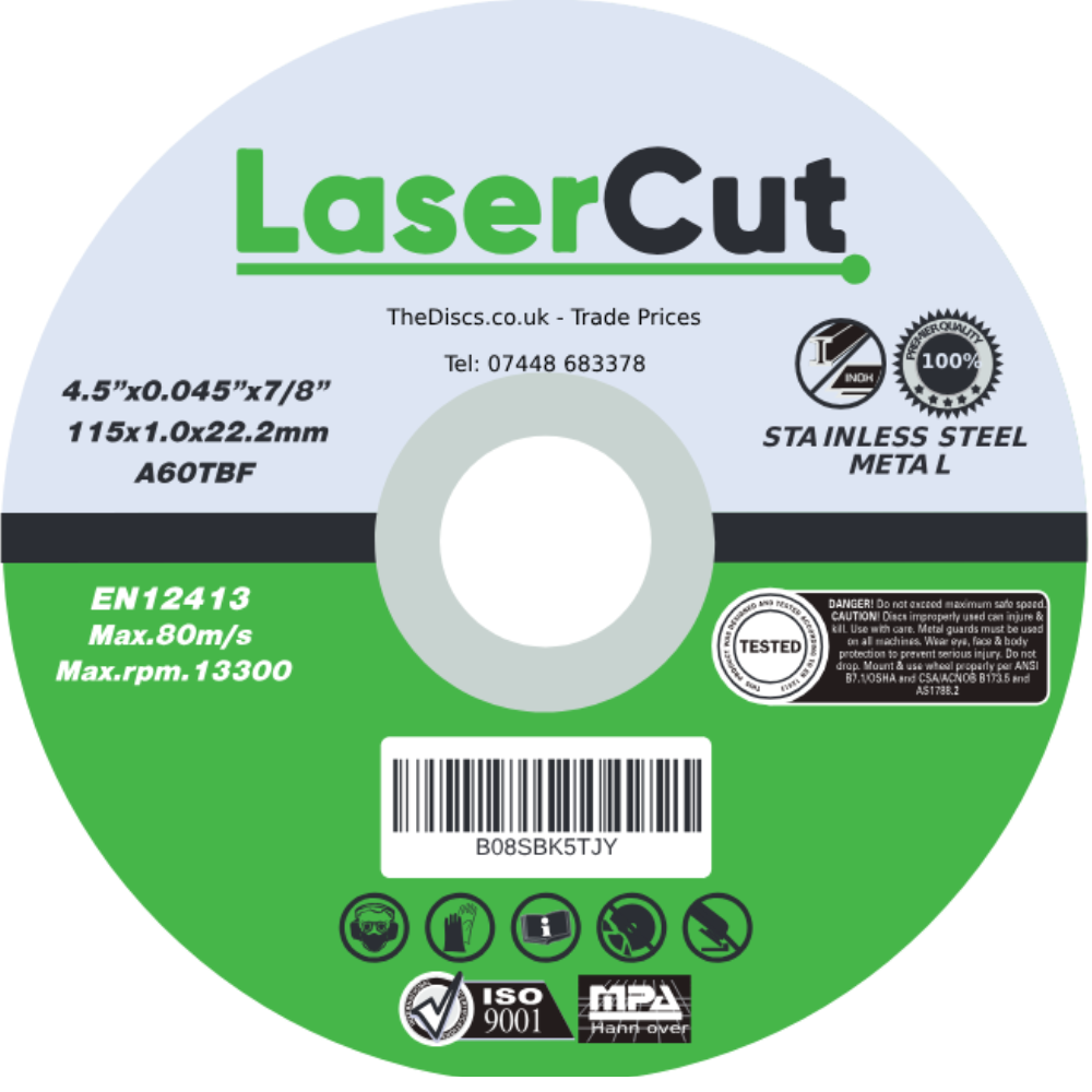 LaserCut Metal Cutting Discs 115mm