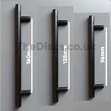 Kitchen Cupboard Cabinet T-Bar Door Handle Matt Black