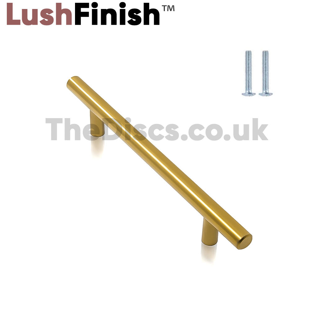 Kitchen Cupboard Cabinet T-Bar Door Handle Gold